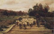 A. Bryan Wall Shepherd and Sheep China oil painting reproduction